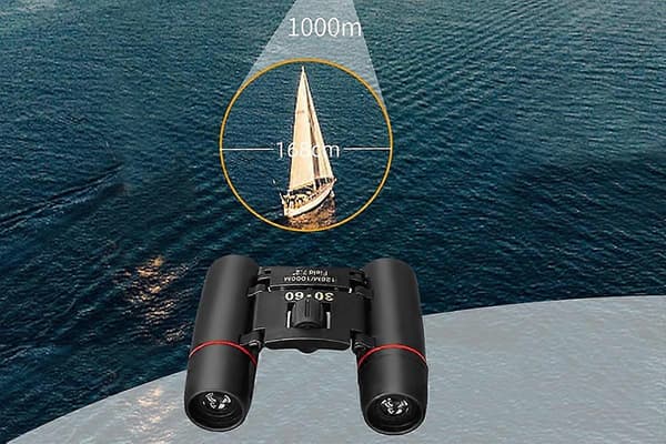 30 X 60 Kompaktit Kiikarit HD Vedenpitävä Taskuteleskooppi Ulkokonsertteihin Black One Size