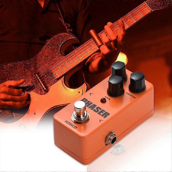 KOKKO Elektrisk Guitar Effektpedal Analog Phaser Effektpedal True Bypass Phase Mini Single Guitar P Orange