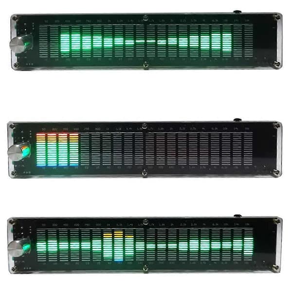 LED Audio Spectrum Analyzer Musikspektrum Dynamisk Nivåindikator Som visas