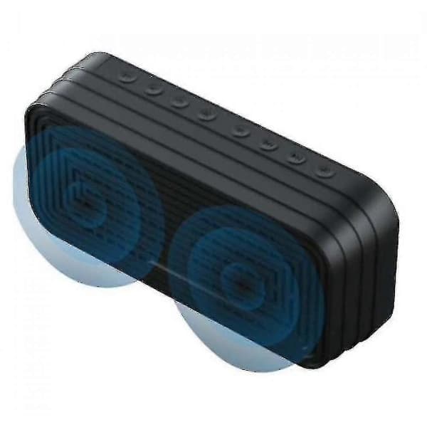 Bluetooth højttaler vækkeur spejl mobiltelefon subwoofer lyd trådløs forbindelse (pink)