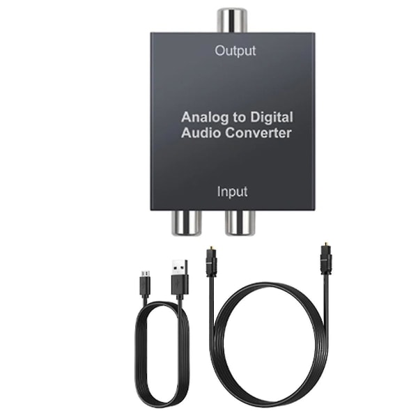 Analogi-digitaaliäänimuunnin R/L RCA 3,5 mm AUX-digitaalinen koaksiaalinen Toslink-optinen audiosovitin PS3:lle