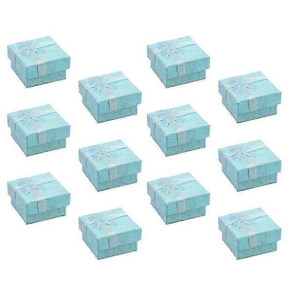 12 st fluga presentförpackningar för presentförvaring dekorativa smyckesbehållare 4.00X4.00X2.50CM Blue