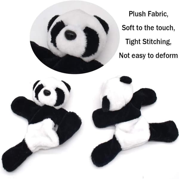 4-delars Panda Kylskåpsmagnet, Söt Mjuk Plysch Panda 3D Kylskåpsdekal