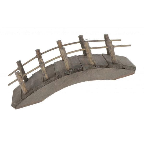 3x Miniatyr Träbro Figur /12 Dockhus Trädgård Mikrolandskap Bonsai