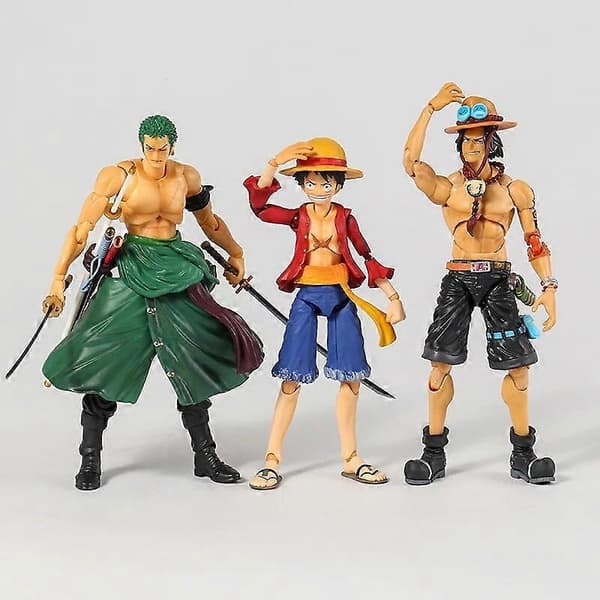 MH Variable Action Heroes One Piece Portgas D Ace Monkey D Luffy Roronoa Zoro Actionfigur Model Legetøj Gave Samling Figur Ace