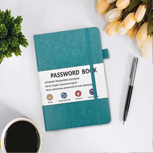 Notatbok for passord, passordholdergave til venner Red Wine