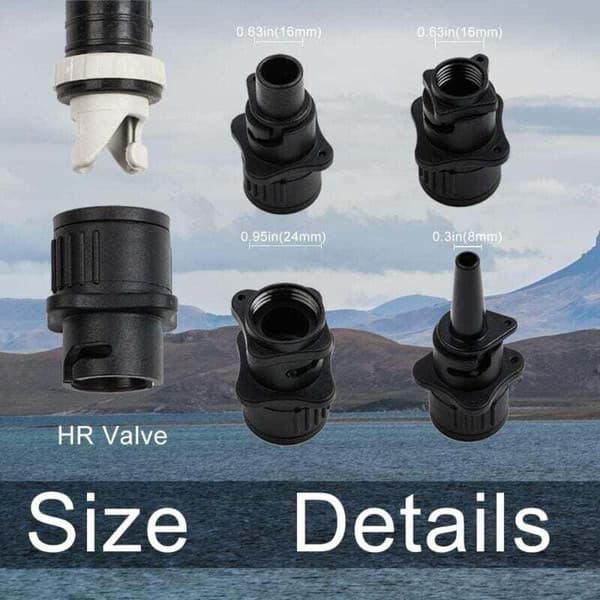 UlisemPump Adapter til Oppustelig Båd/SUP og Kite/Boston - til Konventionel Luftpumpe - Luftventiladapter