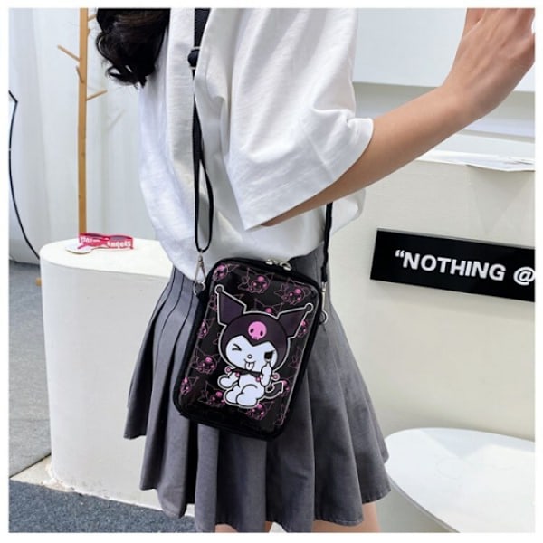 1 kpl kuromi Messenger Bag naisille Anime Hardshell Bag