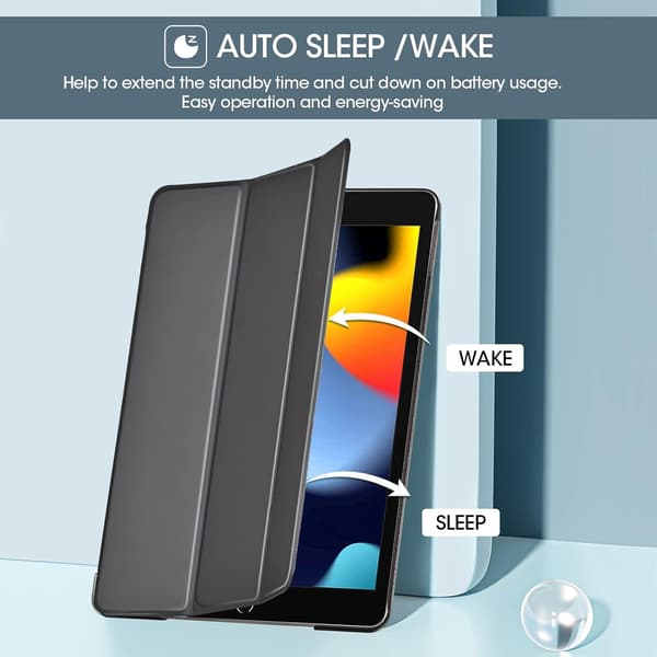 Nya heta varor 2026-2027 iPad 9:e/8:e/7:e generationen 10,2 tums fodral 2021 2020 2019, Slimmat lätt skyddsfodral Smart