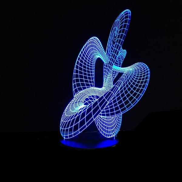 Kunstnerisk abstraksjon Moderne 3D USB Nattlys Fargerik Colo