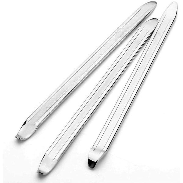 Styck Däckjärn, 30cm Manganstål Däckjärn Sked Däckavtagare Reparationsverktyg för Cykel Motorcykel Bil Däckbyte Borttagning (silver)