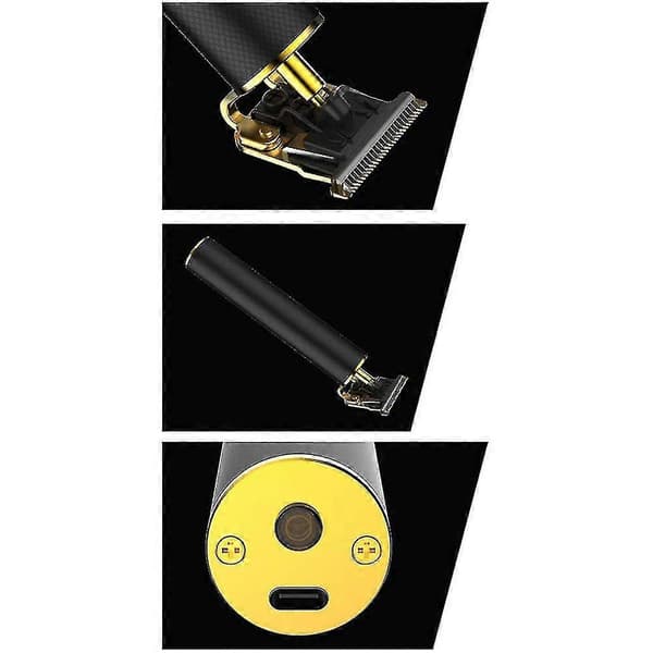 Hårtrimmer til mænd USB genopladelig trådløs salon T-blad trimmer