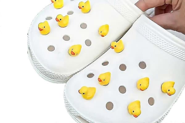 Croc Små Gule And Sko Charms DIY Clog Sandaler Dekorasjon 10 stk Yellow One Size