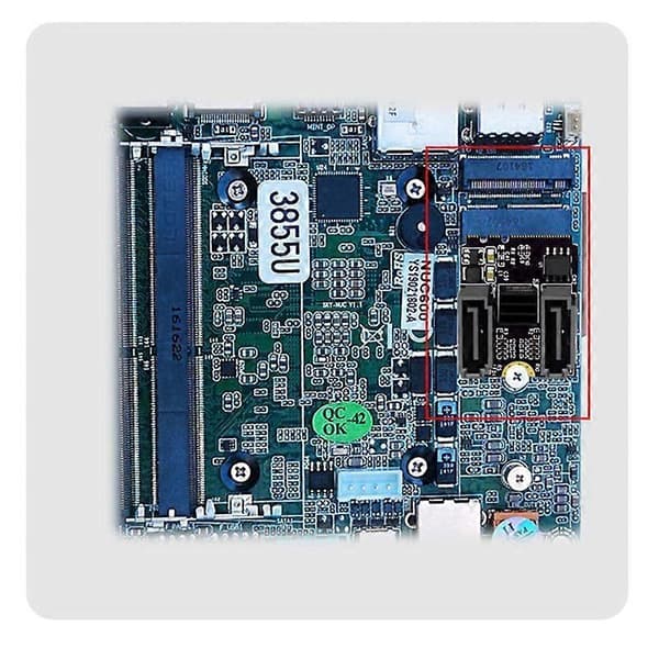 M.2 A-nøgle + E-nøgle til SATA 3-adapter JM582-chips 2 porte SATA III revisionskort computertilbehør Black