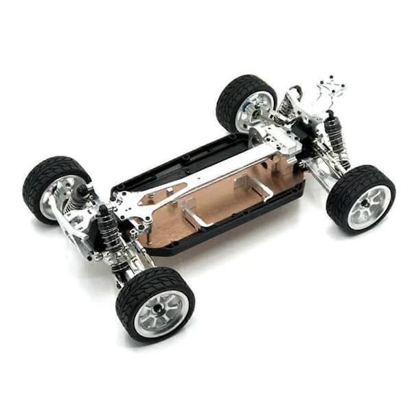 Metal RC Aksel og Plade til 124019 1/12 RC Modelbil Erstatningsdele Silver