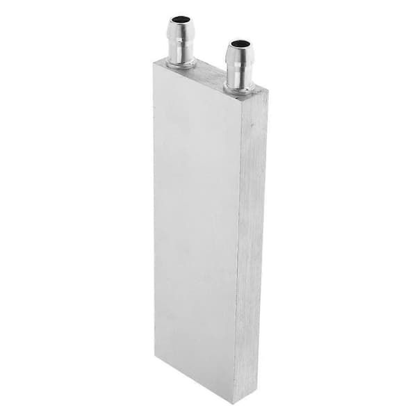 Aluminium vannkjøleblokk 120X40X12mm kjøler for datamaskin CPU-radiator Argento
