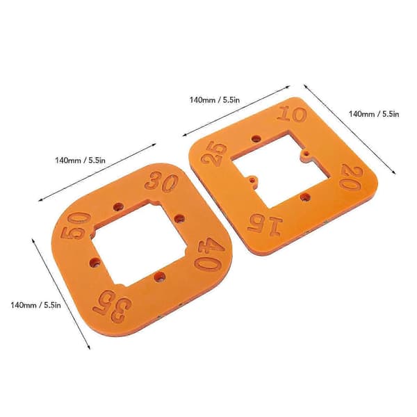 Rundhörnsmall R10-R50 Teknisk plastfräsjigg med 2 bits