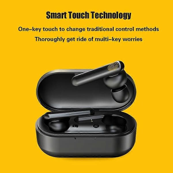 T10 Mini Touch Control Hifi TWS Trådløse Bluetooth Høretelefoner Med Mikrofon & Opladerboks (Sort) Blue