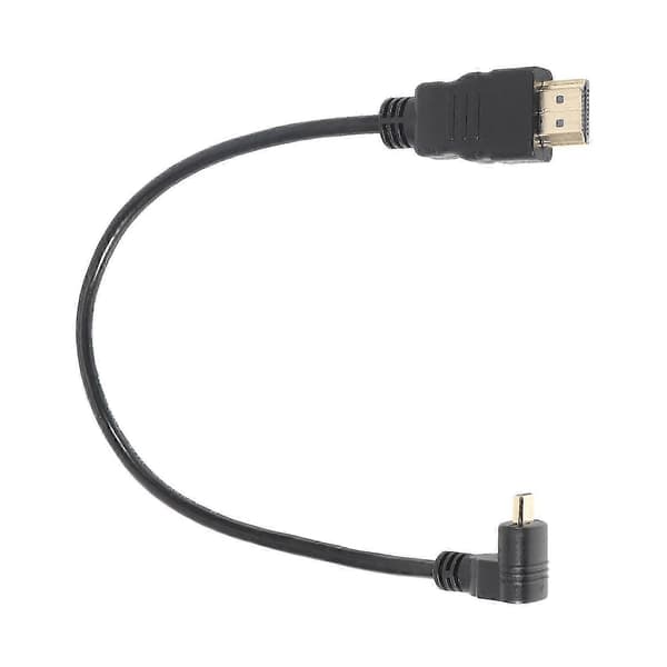 30 cm Micro-HDMI oikeakulmainen uros-HDMI-uros (90 astetta) - Tukee 4K:ta (tyyppi B)