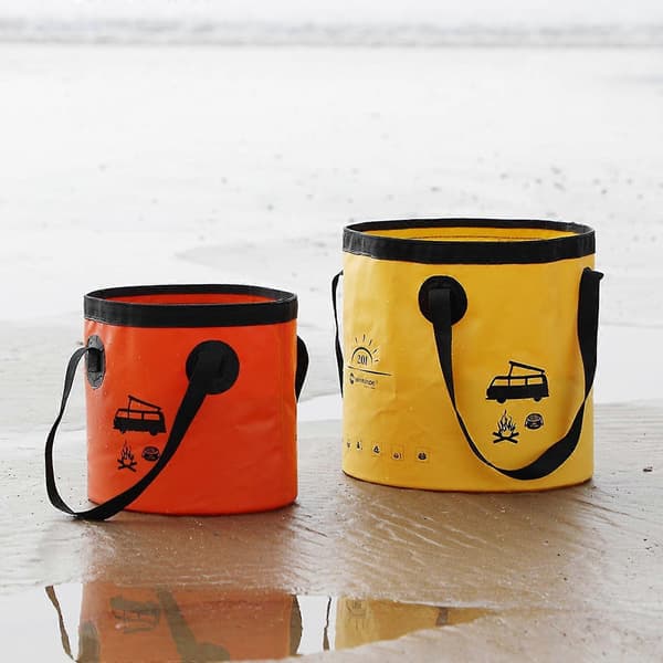 Sammenklappelig spand foldbar vandbeholder bærbar til camping 10L gul B Yellow 20L 20L