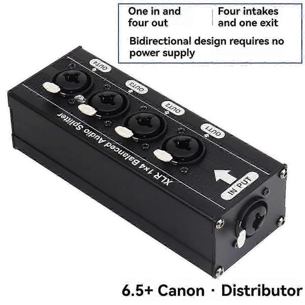 XLR 1x4 nced o Splitter o Signaalinjakajalaatikko