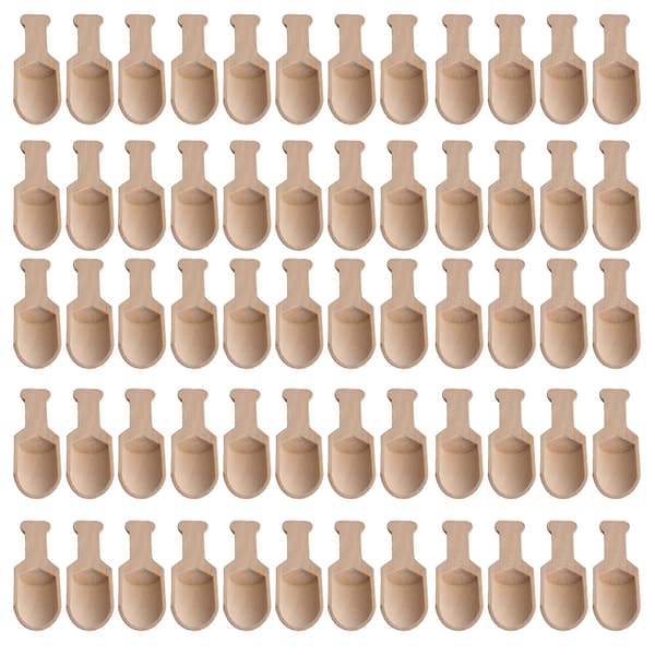 60 st 9,5x3,4 cm träfärgade mini träskedar för salt, köksredskap för hemmet