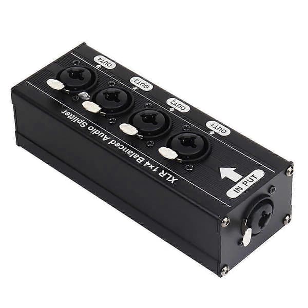 XLR 1x4 balansert lydsplitter og signalfordelerboks