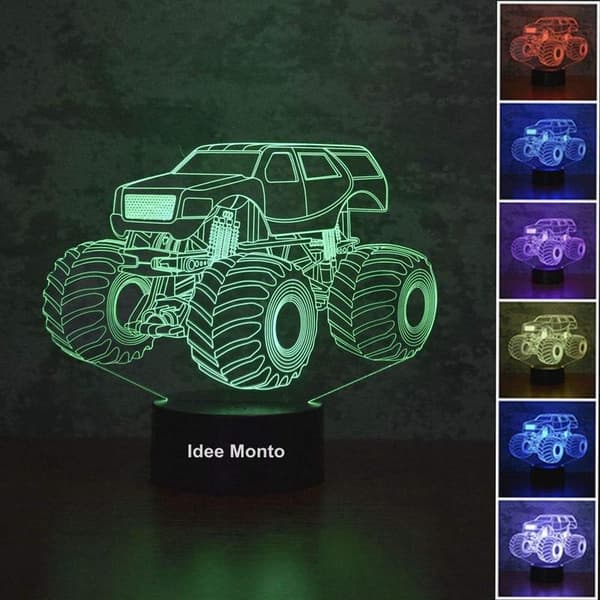 Nattlampa LED-lampor 3D-belysning Ljusguide Monste