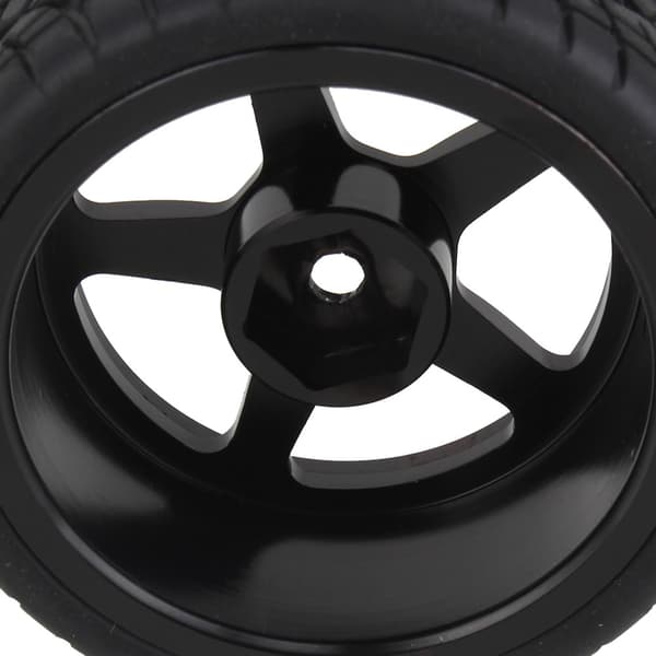 4xRC1:10 On-Road Bil Fiskemønster 65mm Gummidæk Legering 5-Eget Fælg Sort