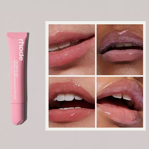 RHODE Lip Gloss Peptide Lipstick Lip Moisturizing Tinted Gel Lip Gloss Soft Tube Mirror Lip Gloss 4#Raspberry 4#raspberry 10ml