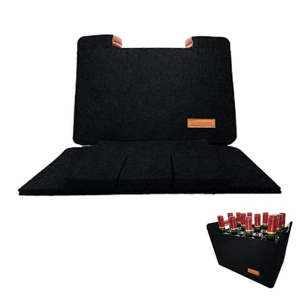 Vintaske 12 flasker Bæretaske Køletaske - Sort Black One Size