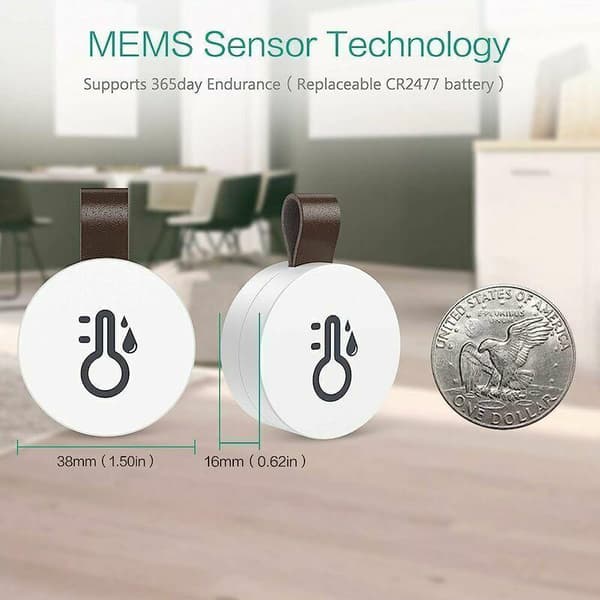 Bluetooth Termometer Hygrometer, Mini Trådløs Indendørs med Dataeksport, Kompatibel med iOS Android til Vin, Babyværelse, Hjem