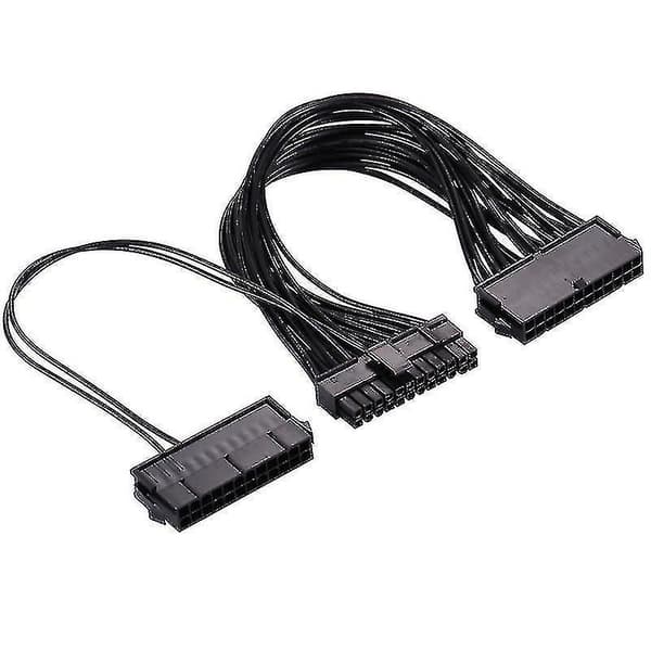30cm Atx 24 Pin Dubbel Psu Strömförsörjningsförlängningskabel