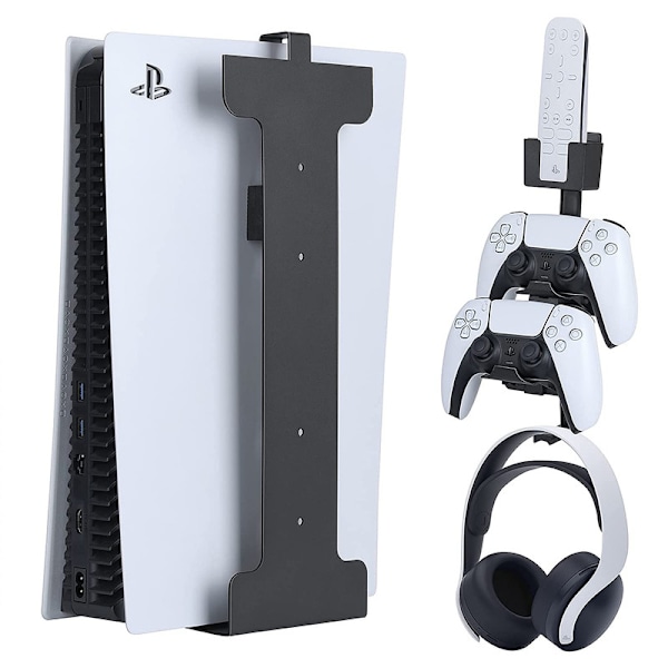 PS5 spillkonsoll universelt veggfeste vert oppbevaringsfeste spillkontrollere hodetelefoner PS5 vertsfeste Only the bracket