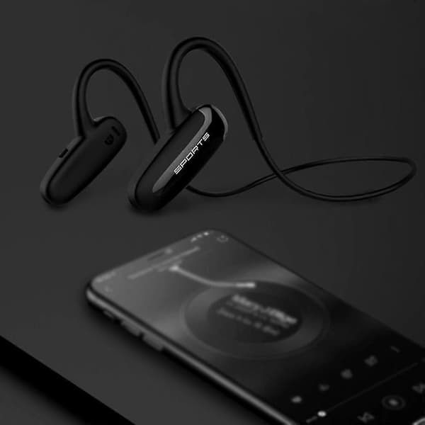 Trådløst headset Bluetooth-kompatibel øretelefon til sport, gaming, nyd musik