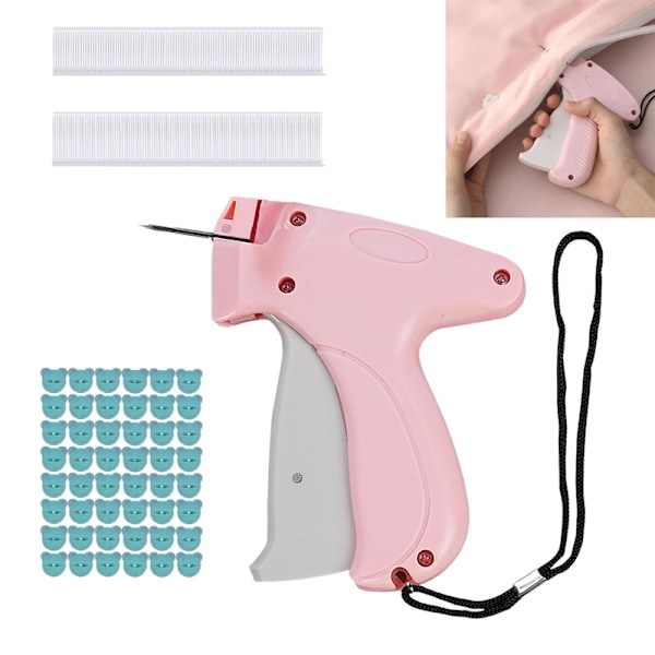 Mikro-ompelupistooli vaatteille - Nopea korjaaja & Kannettava ompelukone - Täydellinen välittömiin vaatekorjauksiin Suomessa Gun x buckle 100 x glue needle 1100