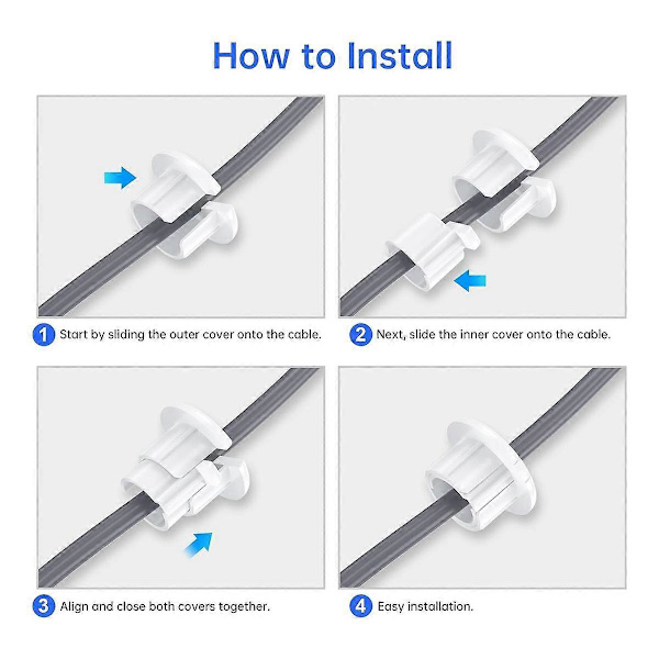 Wall Bushing for Dishy Ethernet Cable, Cable Routing Kit Wall Outlet Cable Bushing for 2
