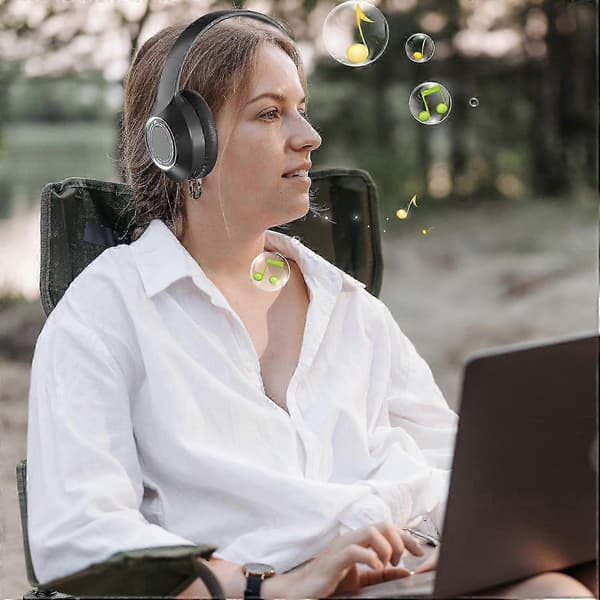 Sammenfoldeligt trådløst headset | Letvægts trådløst headset | Bløde ørekopper med