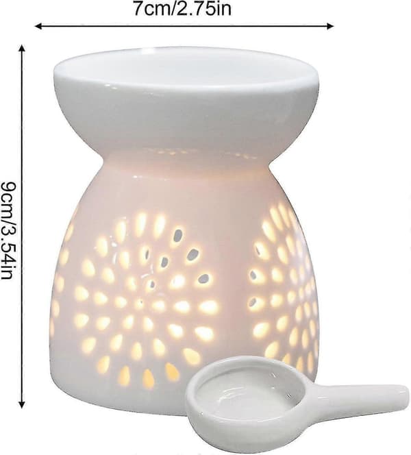 Telys Voks Smeltevarmer, Romantisk Keramisk Telysestake, Urne Hjemmedekorasjon Eterisk Olje Røkelse Aroma Diffuser D