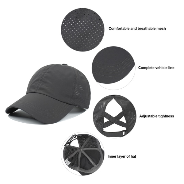 Cap, Anti-Sun Cap, Herrkepsar, Man Kvinna Sommar Unisex Justerbara Kepsar Hip Hop Sport Utomhus Solhatt Hatt