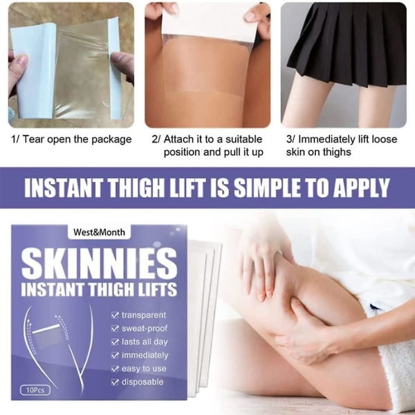 30 stk Skinner Stramning Ben Mask, Skinnier Stramning & Anti Cellulite Lår Patch, Thigh Lift Tape