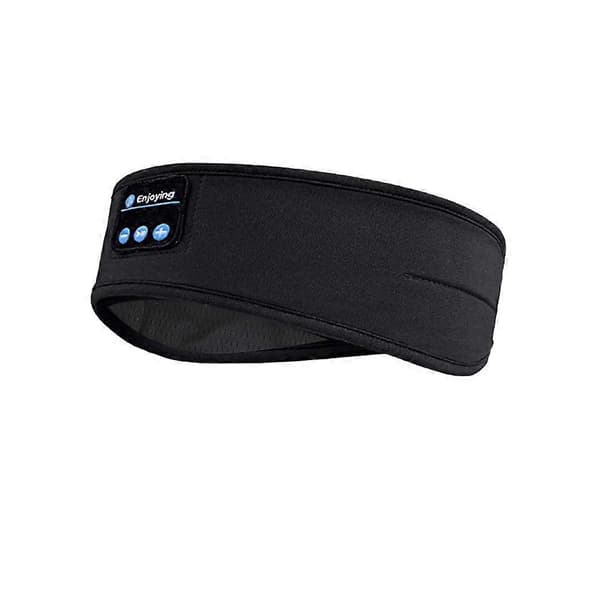 Bluetooth-hodetelefon Trådløst musikkpannebånd for soving, sport og løping Black One Size