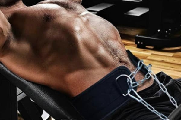 Dippbälte med kedja för tyngdlyftning, pull-ups, dips, träning, fitness Black One Size