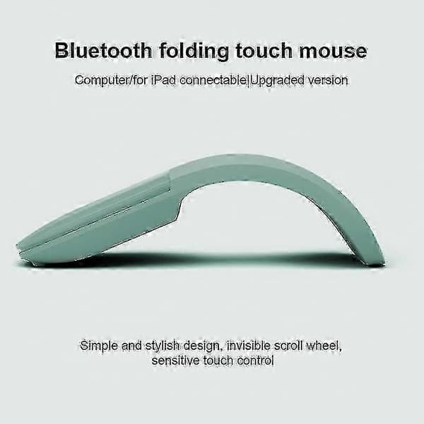 Bluetooth 4.0 Trådlös Mus Vikbar Ergonomisk Tyst för PC Laptop 2.4G white