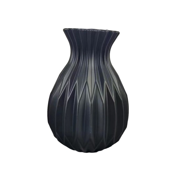 Blomstervase Elegante blomsterarrangementer Vase Fint håndværk Kreativ urtepotte til boligdekoration Black