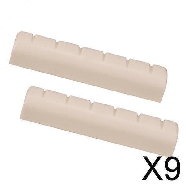 9X 2x Gitar Slotted Nut for Akustisk 6-strengs Gitar Tilbehør i Tre