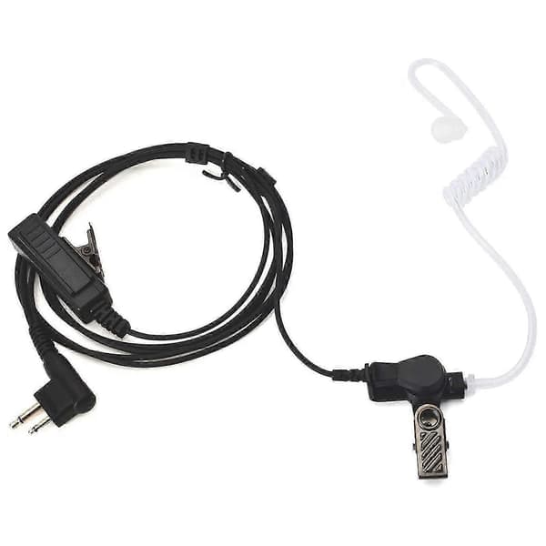 Dolt akustiskt rörheadset med PTT-mikrofon för CP040 DP1400 GP68 GP88-Haoyi black