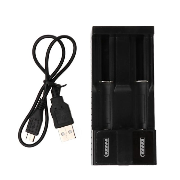 18650 2-sporet lader USB-grensesnitt uavhengig Li-ion batterilader