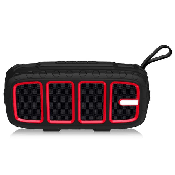 NewRixing NR-5018 Utendørs Bærbar Bluetooth-høyttaler, Støtter Håndfri Samtale / TF-kort / FM / U Disk Black Red