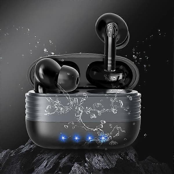 Langaton Bluetooth-kuuloke, in-ear Bluetooth-kuuloke Black
